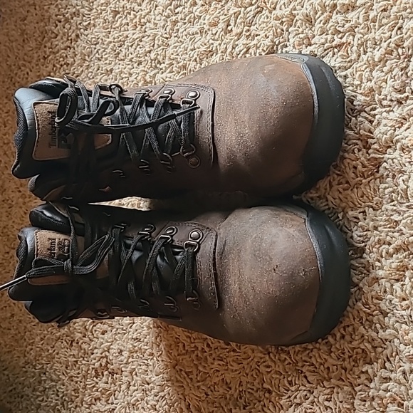 - Mens TIMBERLAND Brown waterproof steel toe work Boots A1Q8V Size 10.5 - Picture 2 of 5